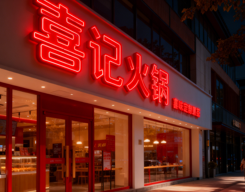 i亚克力发光字夜间效果