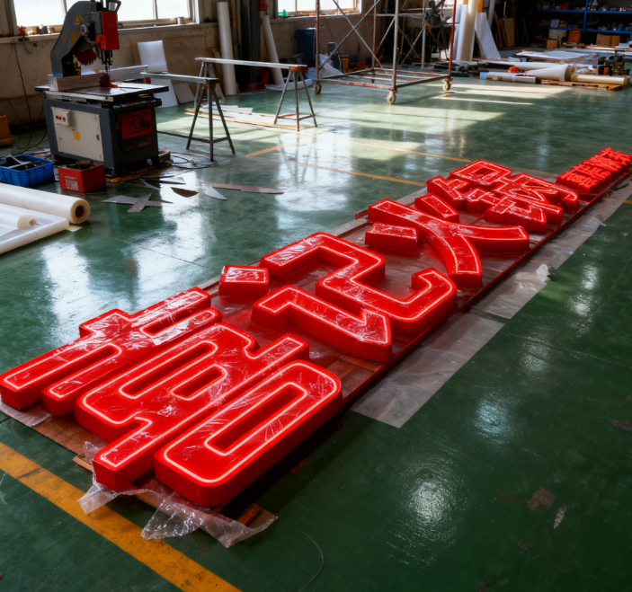 沪宁线商圈首选：亚克力发光字如何提升门店夜间引流效果